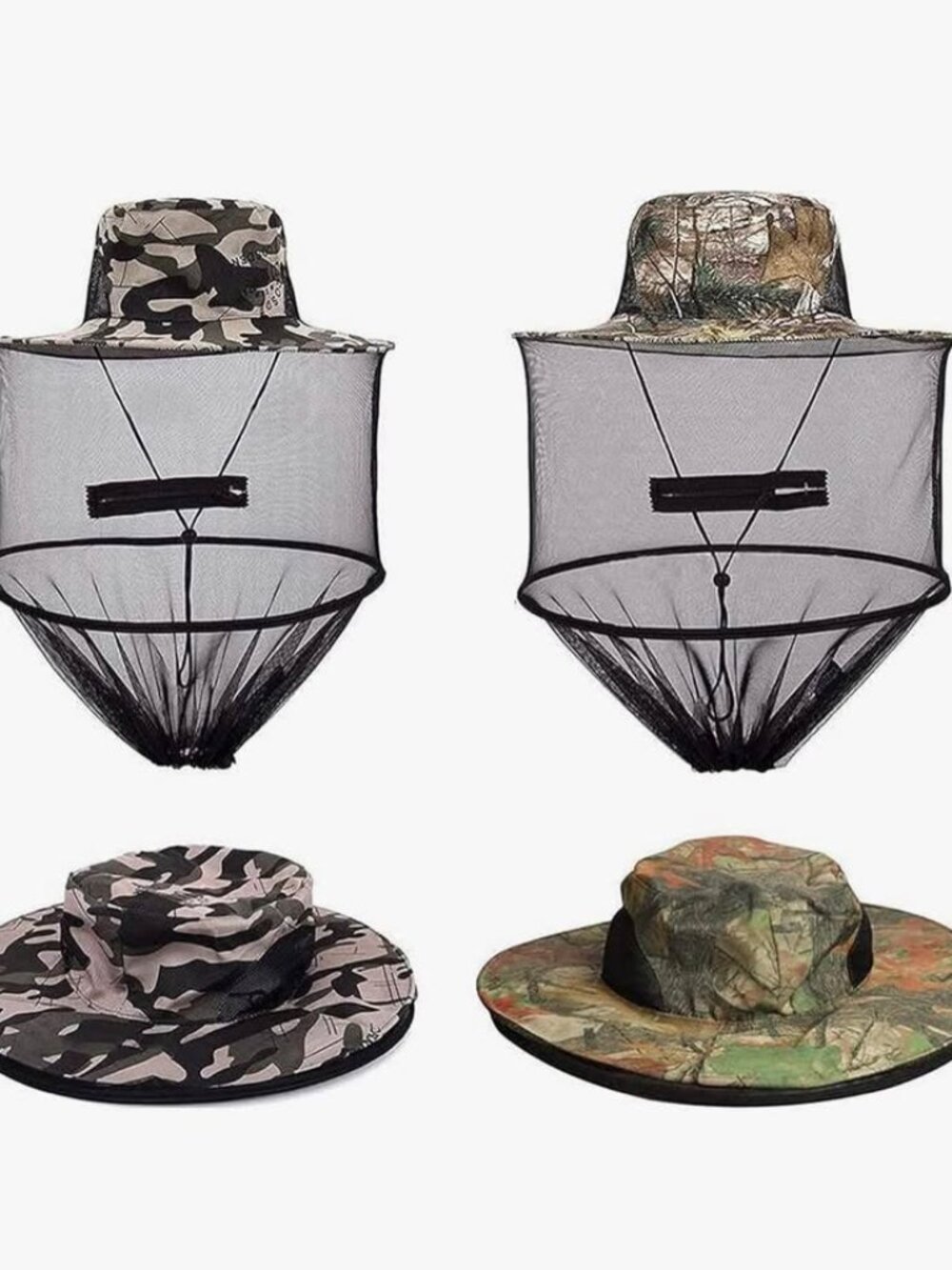2 Pack Head Net Sun Hat Garden Mesh for Outdoor Gardening Beekeeping
